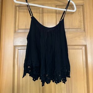 Lace trim tank top